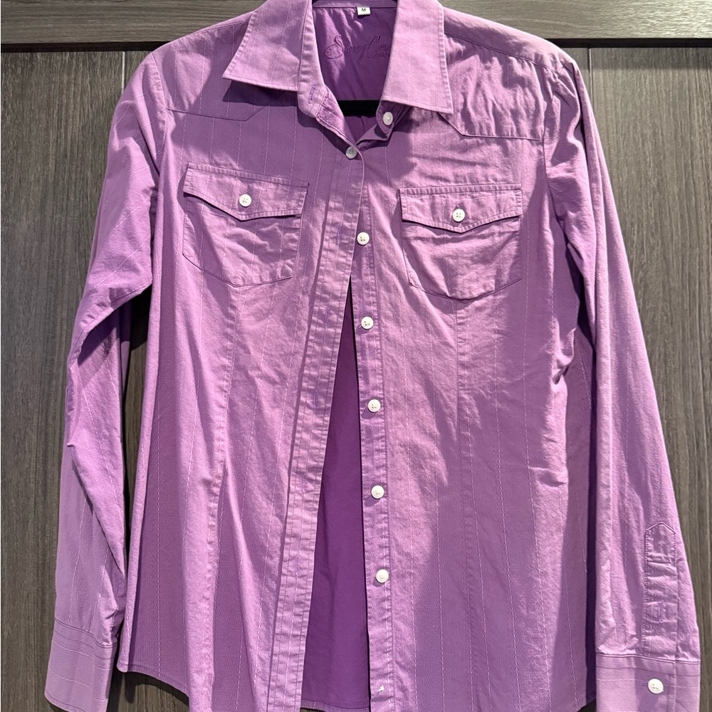 Women's Purple Button Down Shirt